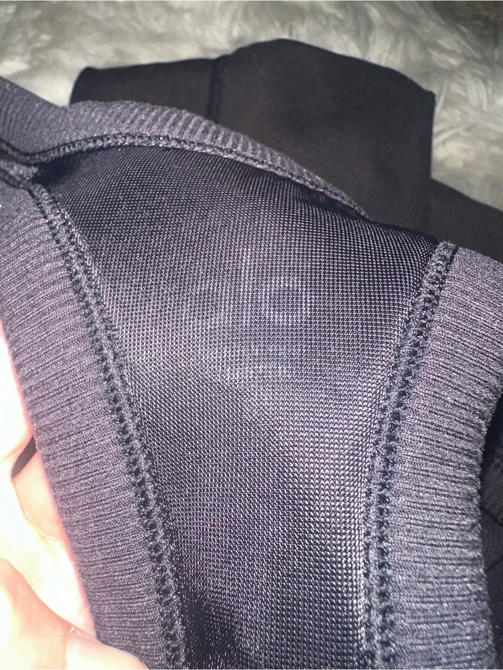 ALO Yoga Black ribbed Racerback Tank with Shelf Bra no padding